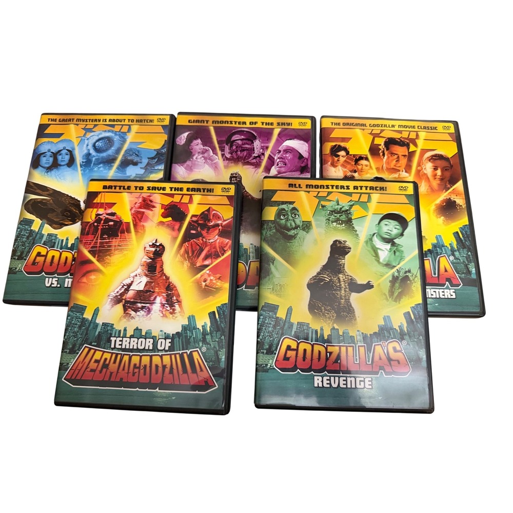 Godzilla DVD 5 Movies King of Monsters Mothra Rodan Mechagodzilla Revenge SMV